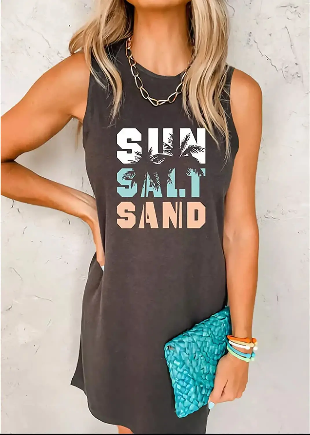 Women Sleeveless Beach Wrap Vest with American Flag Design - Image 2