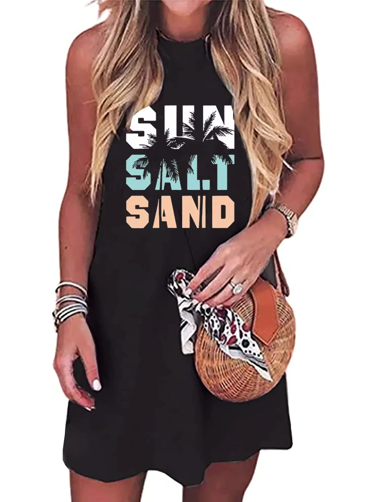 Women Sleeveless Beach Wrap Vest with American Flag Design - Image 6