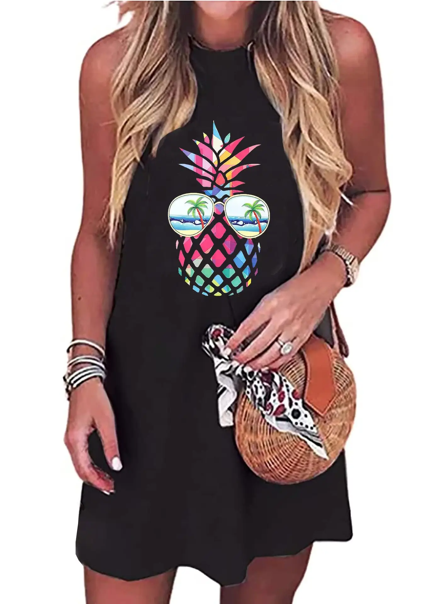 Women Sleeveless Beach Wrap Vest with American Flag Design - Image 7