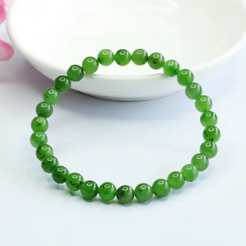 Green Jade Bracelet with Japanese Embellishments — feature 11