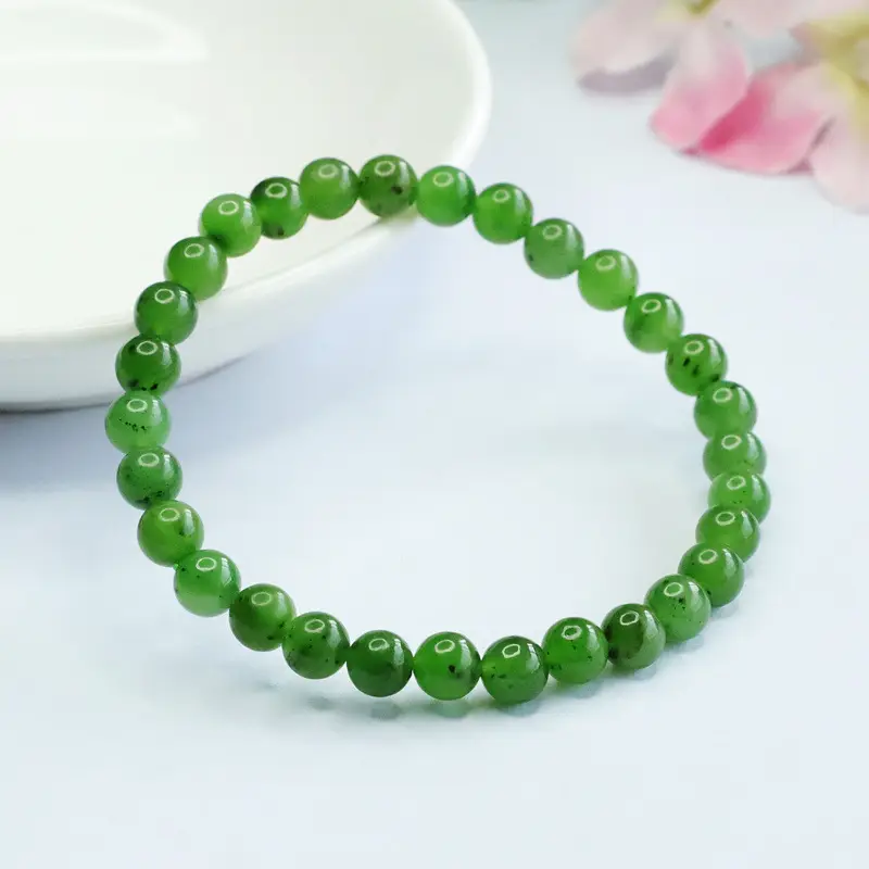Green Jade Bracelet with Japanese Embellishments — feature 12