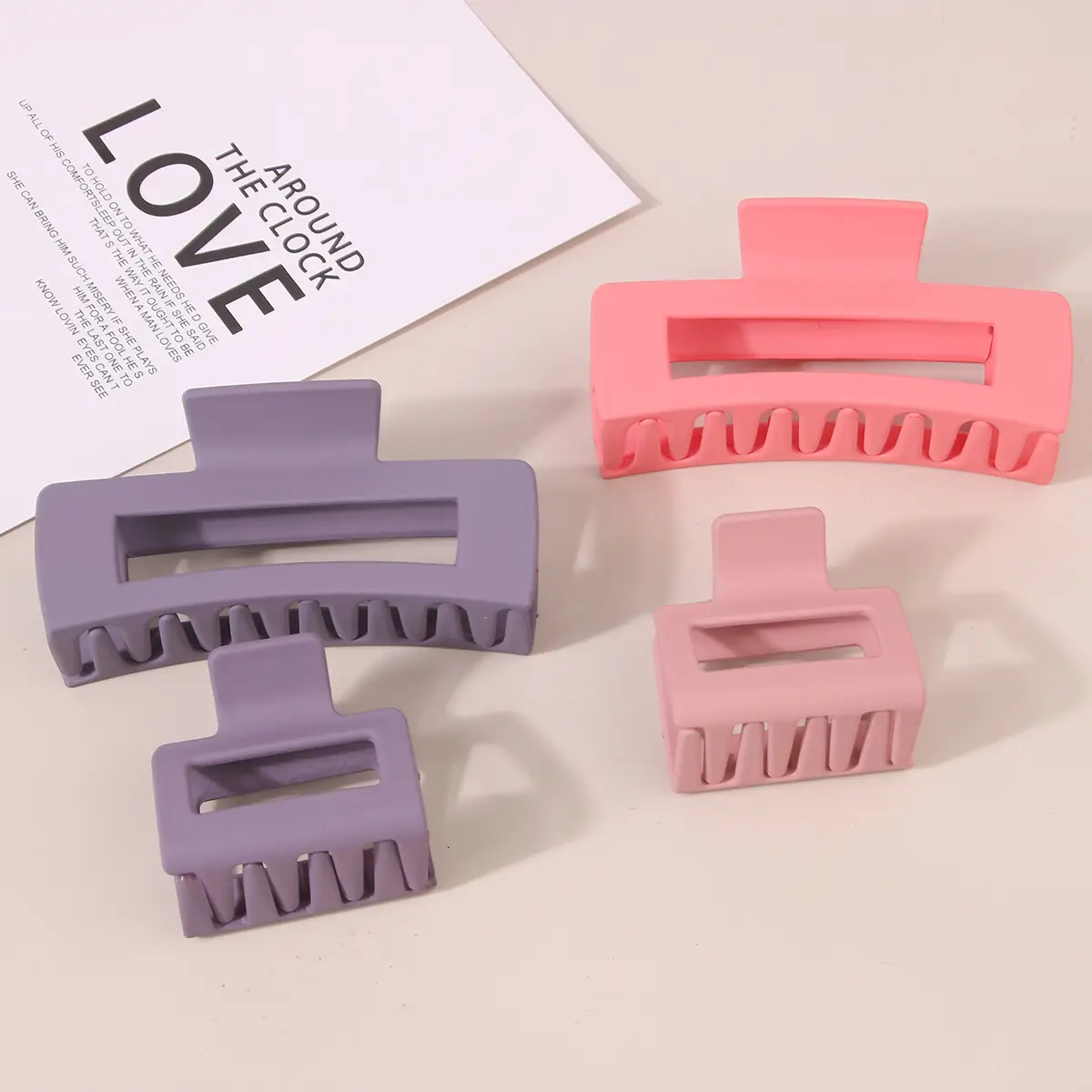 Extra Large Frosted Shark Hair Grab Clips Set — feature 17