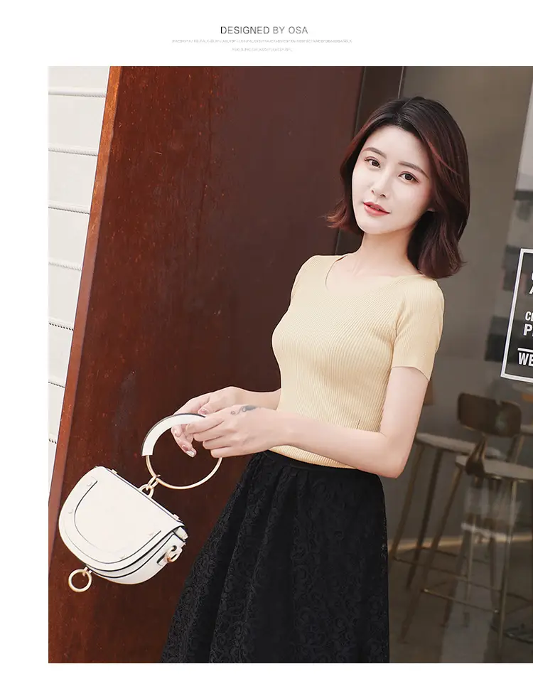 2024 New Summer Thin Ice Silk Slim-fit Crewneck T-shirt — feature 21