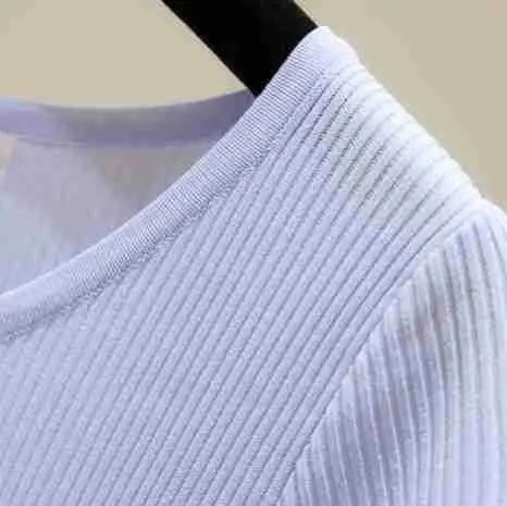 2024 New Summer Thin Ice Silk Slim-fit Crewneck T-shirt — feature 36