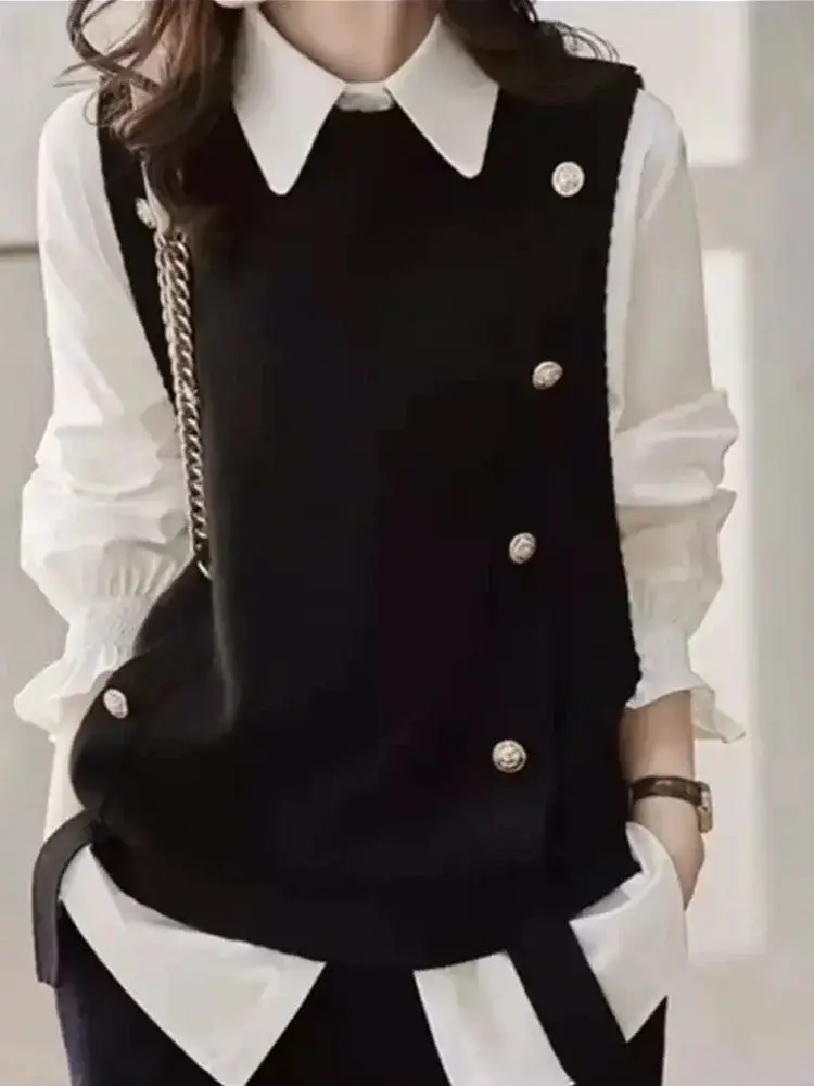 2022 Button Knitted Pullover Vest for Women — feature 3
