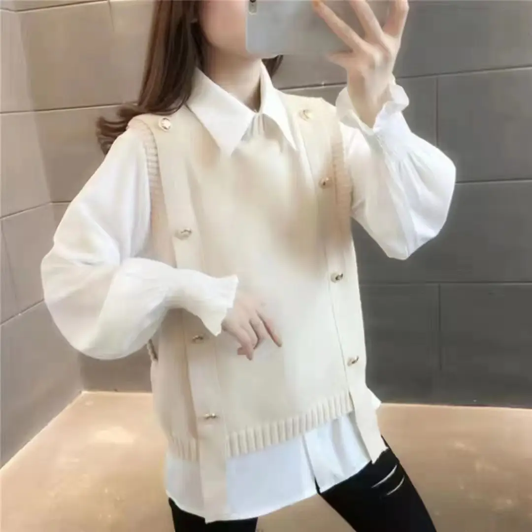 2022 Button Knitted Pullover Vest for Women - Image 4