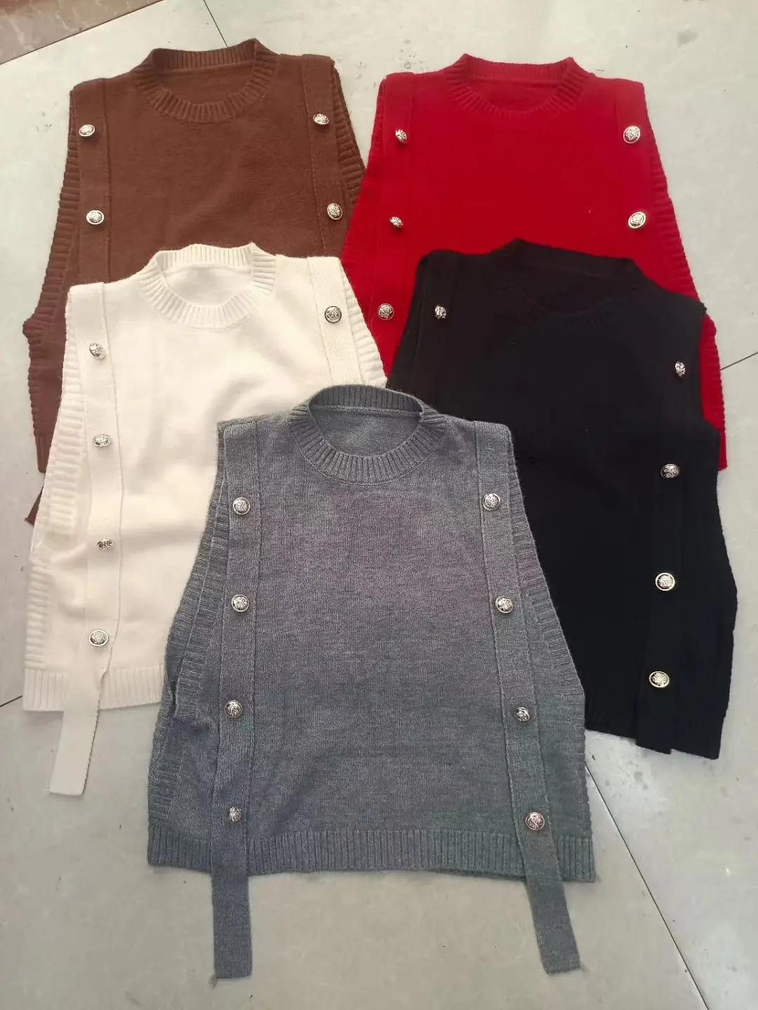 2022 Button Knitted Pullover Vest for Women - Image 5
