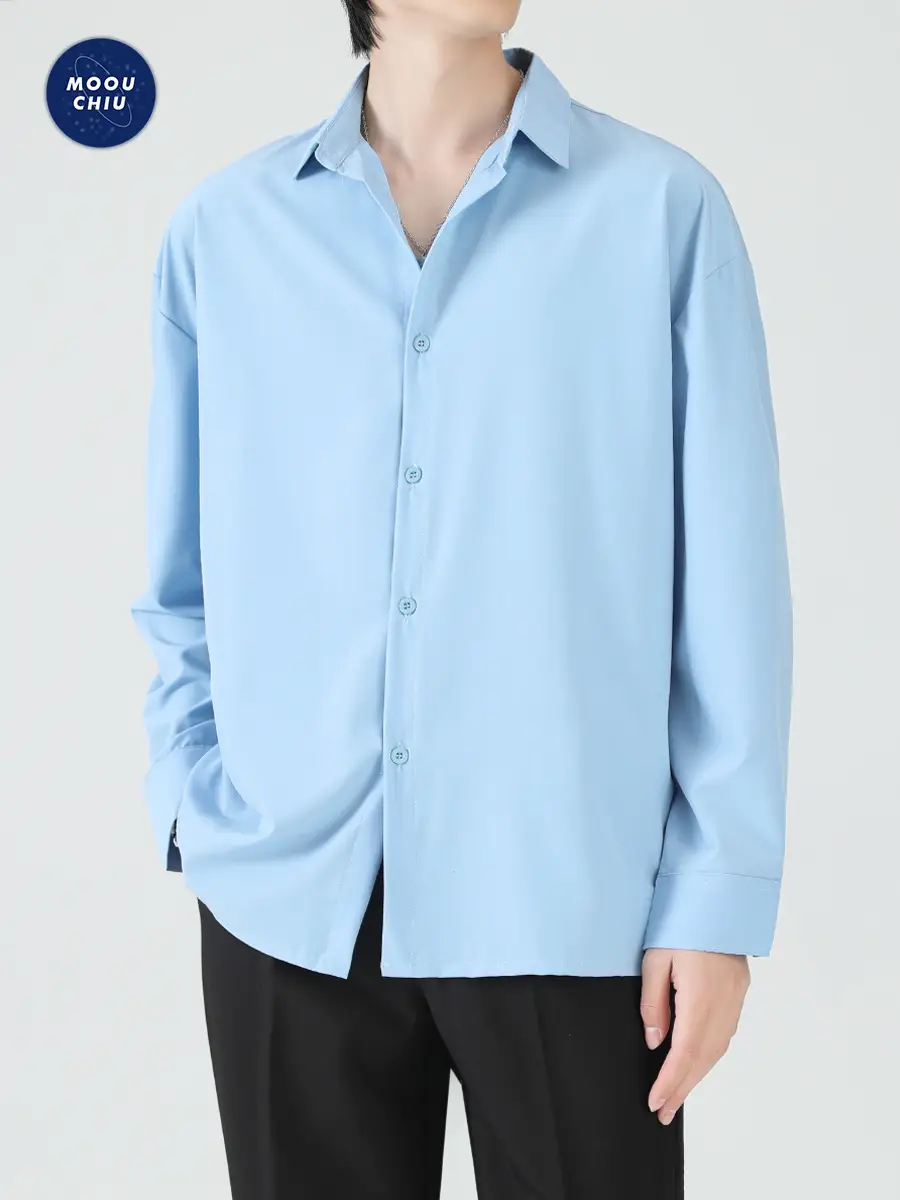 Men's Black Ice Silk Button Down Shirt - Image 18