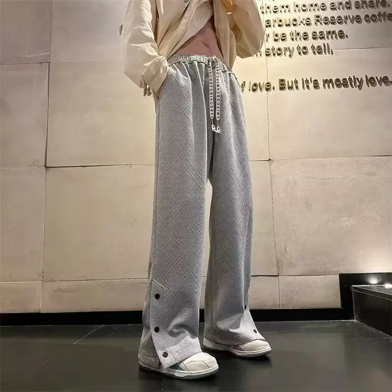 Breasted Split Wide-leg Casual Pants for Boys Large - Image 5