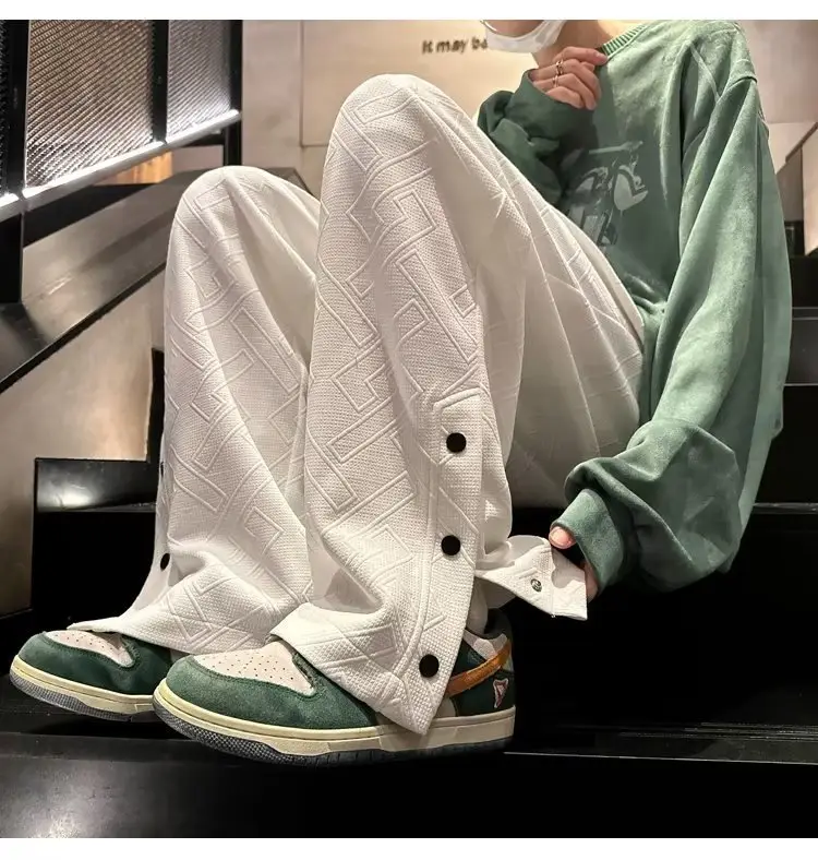Breasted Split Wide-leg Casual Pants for Boys Large — feature 10