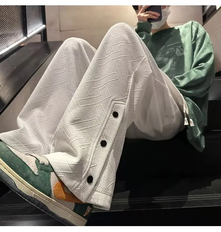 Breasted Split Wide-leg Casual Pants for Boys Large — feature 12