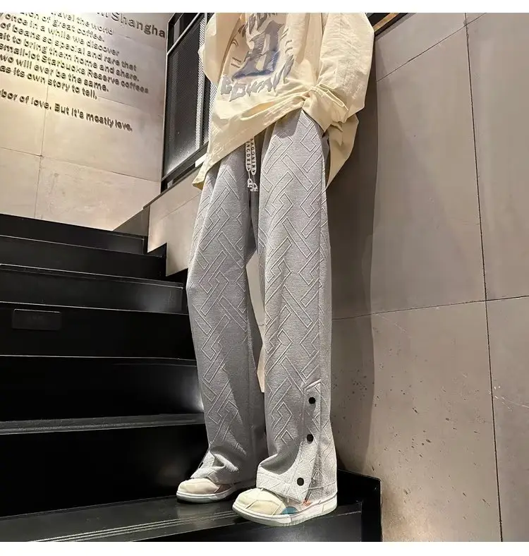 Breasted Split Wide-leg Casual Pants for Boys Large — feature 13