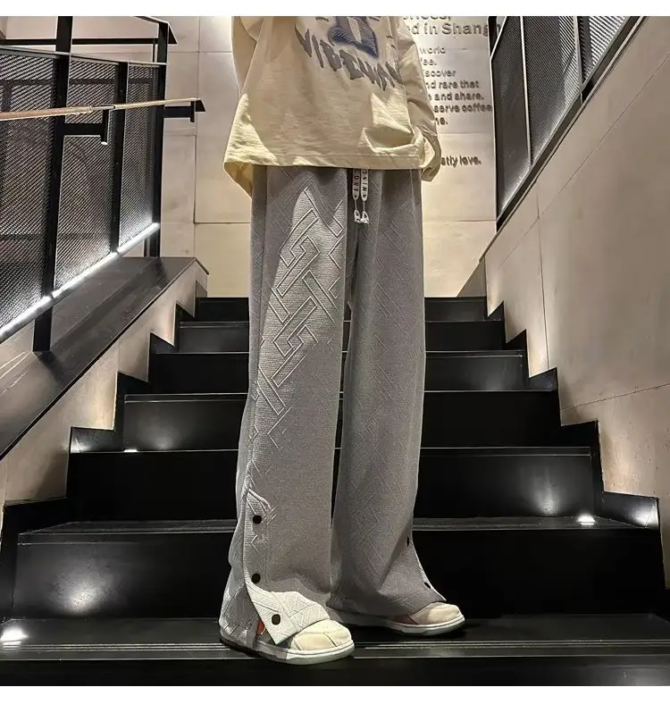 Breasted Split Wide-leg Casual Pants for Boys Large — feature 15