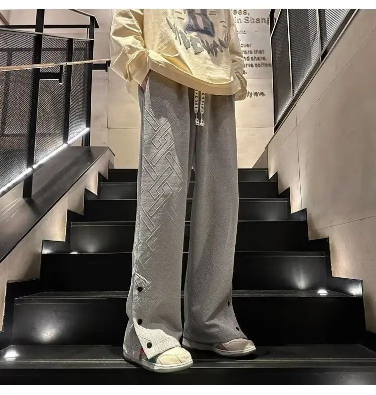 Breasted Split Wide-leg Casual Pants for Boys Large — feature 16