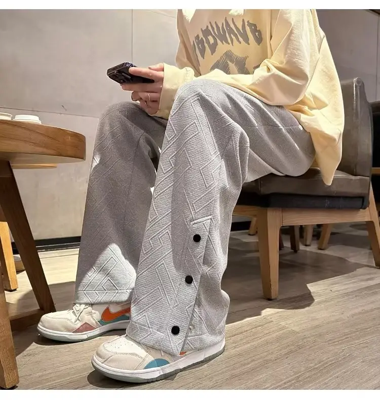 Breasted Split Wide-leg Casual Pants for Boys Large — feature 19