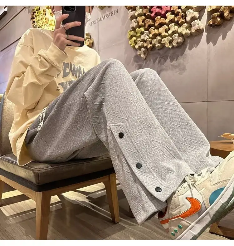 Breasted Split Wide-leg Casual Pants for Boys Large — feature 21