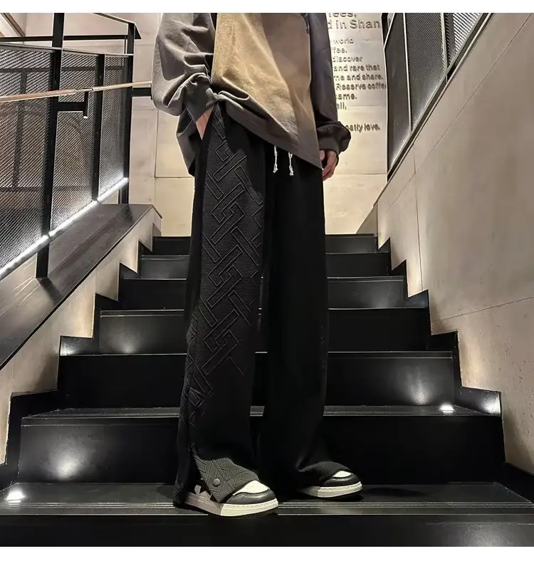 Breasted Split Wide-leg Casual Pants for Boys Large — feature 3