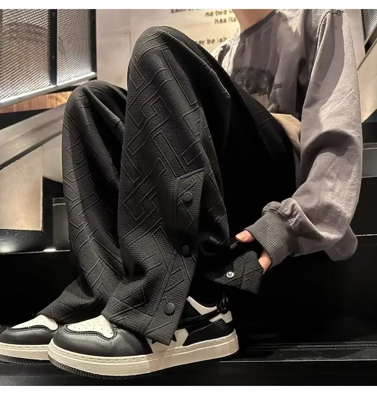 Breasted Split Wide-leg Casual Pants for Boys Large — feature 30