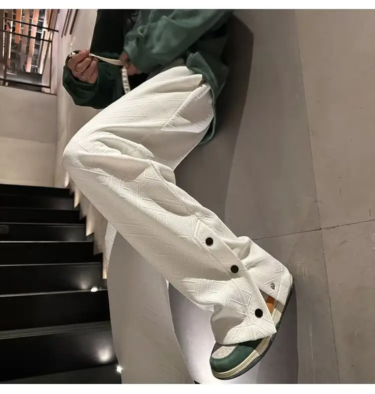 Breasted Split Wide-leg Casual Pants for Boys Large — feature 7