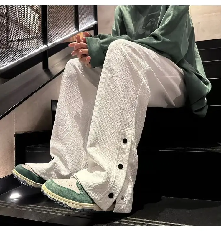 Breasted Split Wide-leg Casual Pants for Boys Large — feature 9