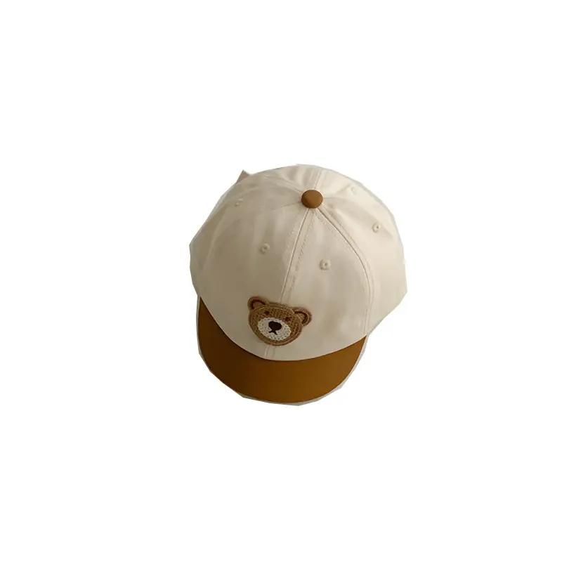 Baby's Korean Bear Cap White Brown Baseball Cap - Image 11