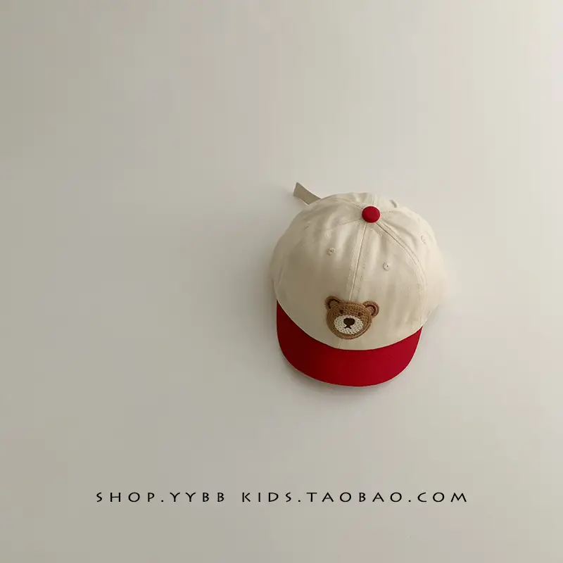 Baby's Korean Bear Cap White Brown Baseball Cap - Image 6