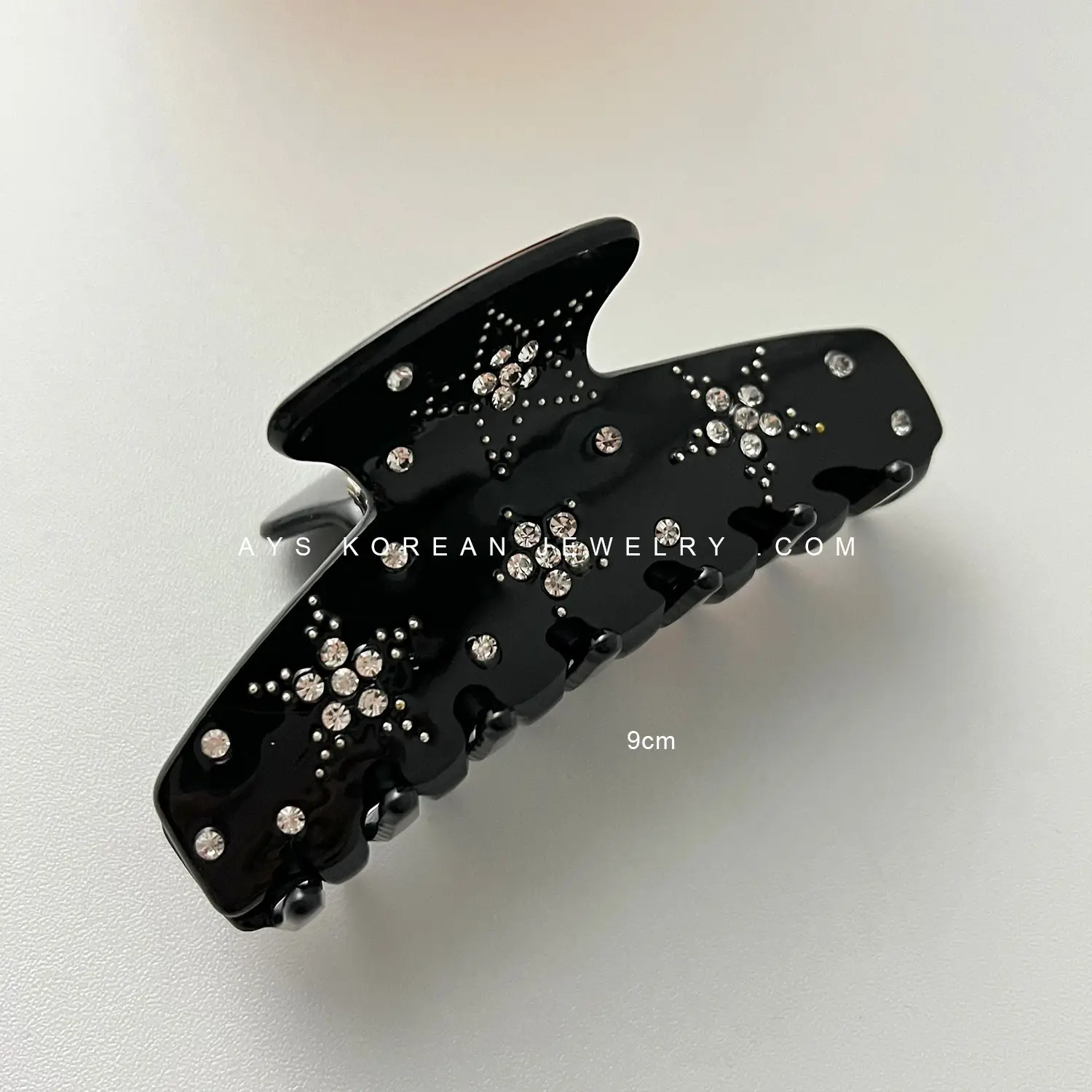 Butterfly Acetic Acid Hair Clip with Diamond Flowers