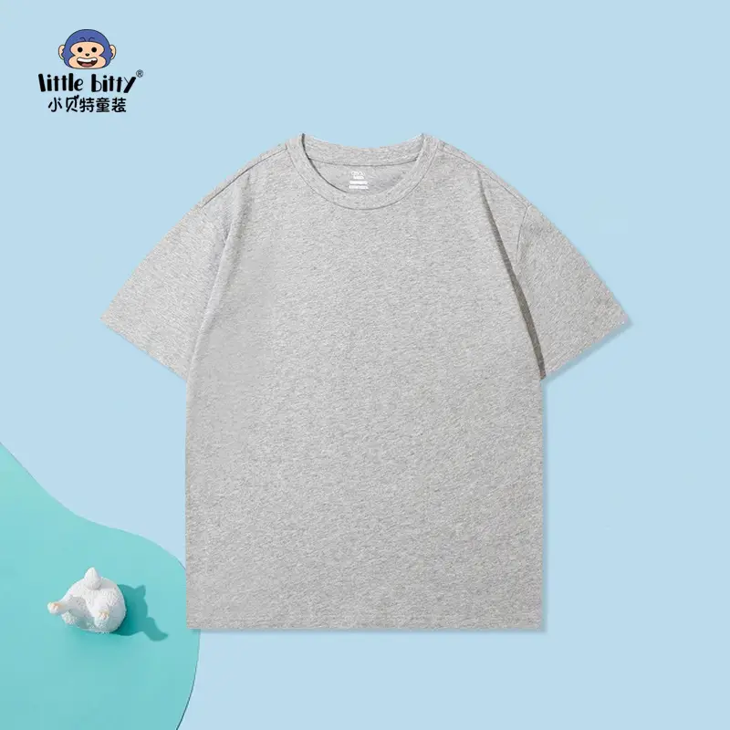 Girls Grey T-Shirt Short Sleeve Cotton Summer Wear - Image 4