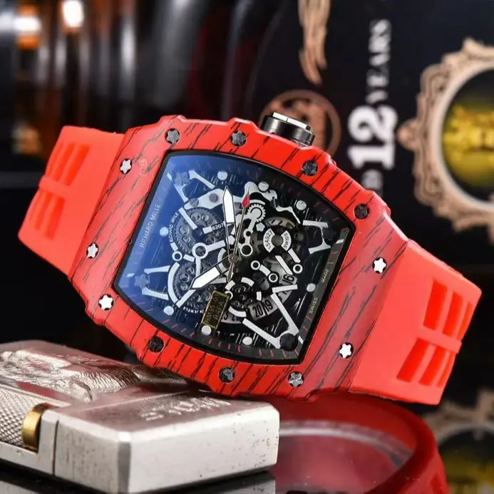 Richard Watch Red Black Butterfly Design - Image 12