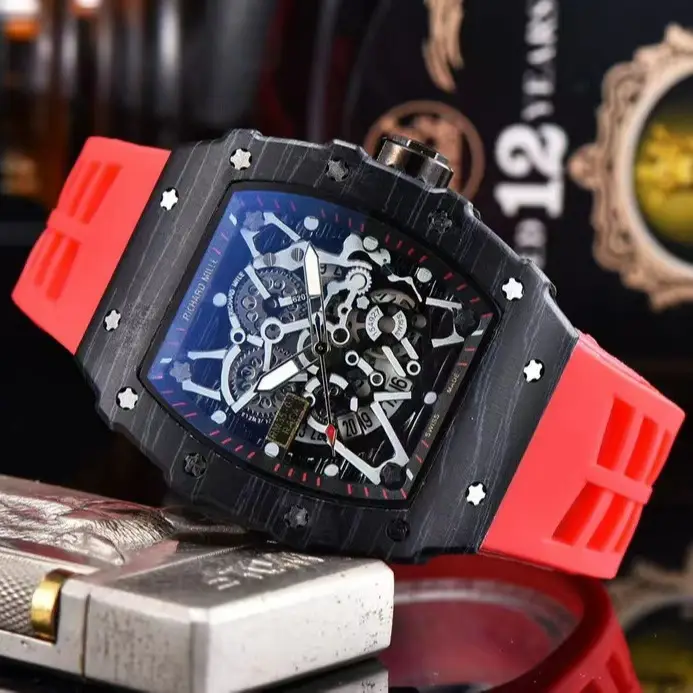 Richard Watch Red Black Butterfly Design - Image 10