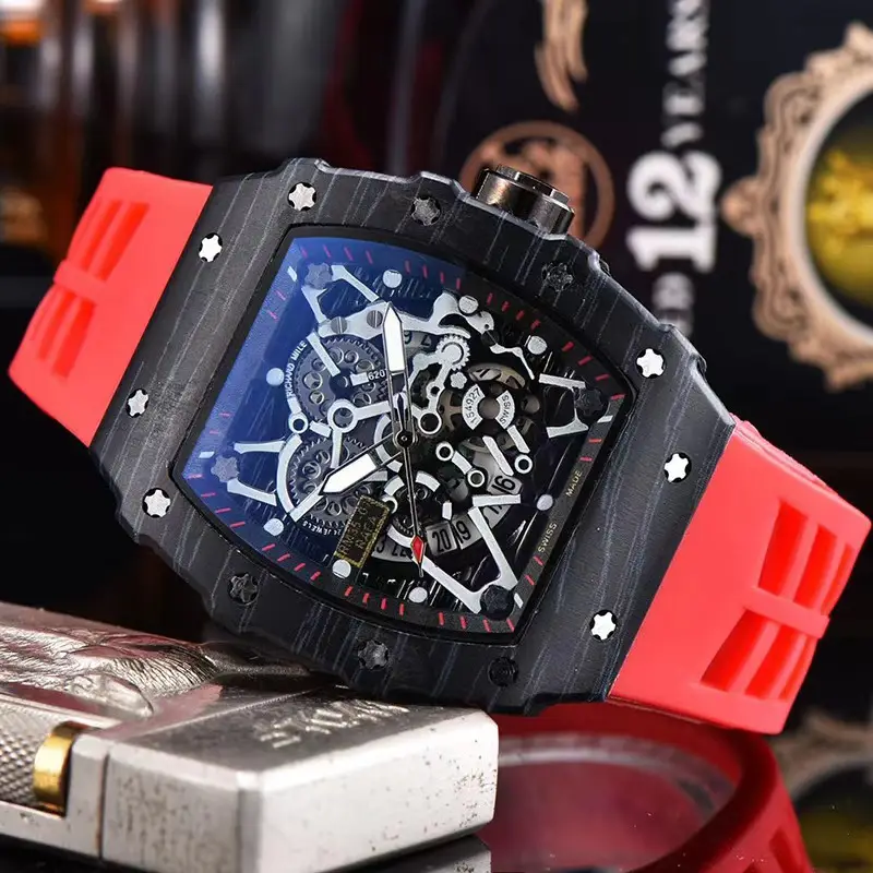 Richard Watch Red Black Butterfly Design - Image 4