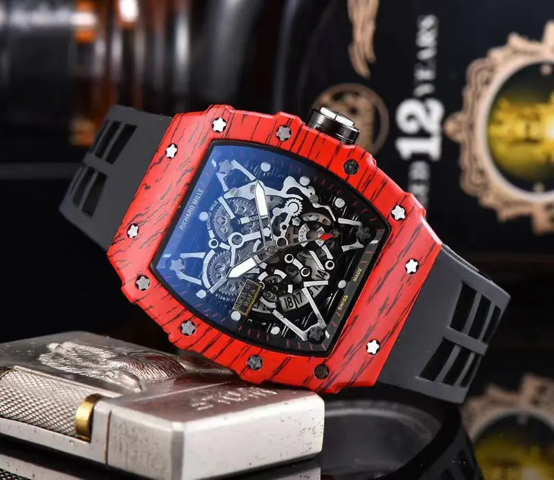 Richard Watch Red Black Butterfly Design - Image 5