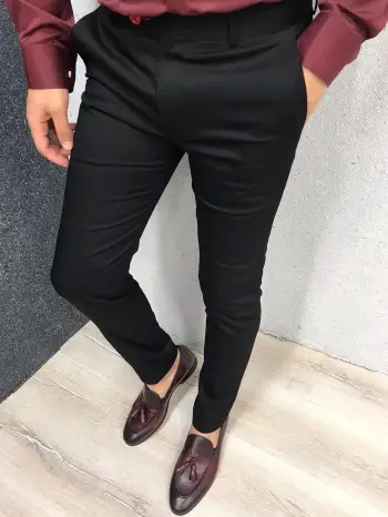 3D Printed Striped Slim Fit Pants for Men - Image 19