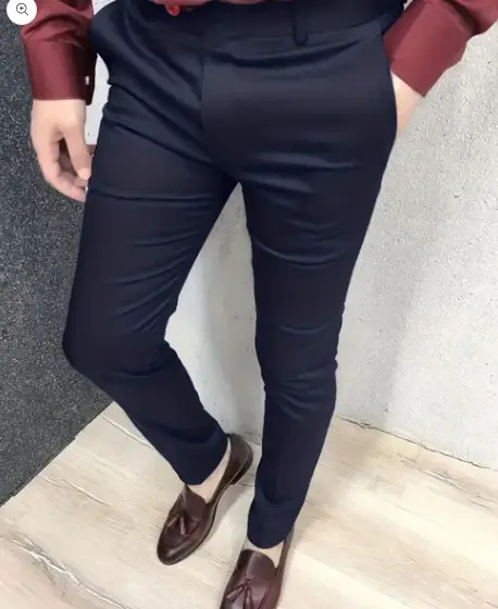 3D Printed Striped Slim Fit Pants for Men - Image 23