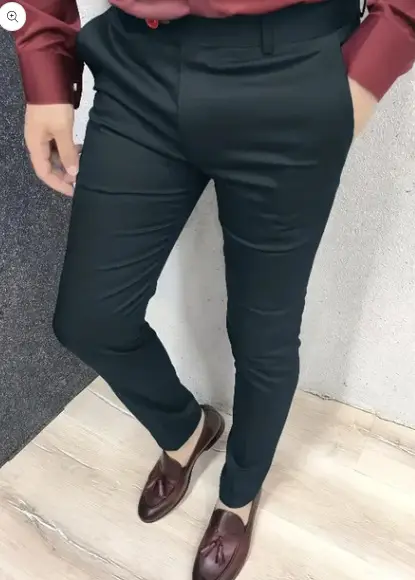 3D Printed Striped Slim Fit Pants for Men - Image 24