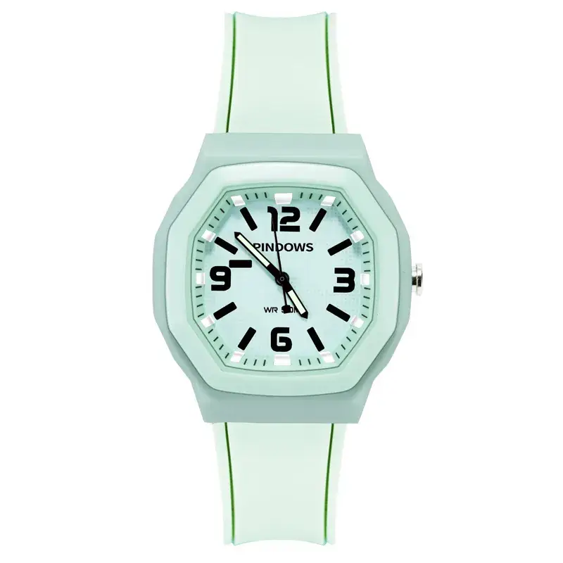 Women's Mint Green Quartz Watch with Green Strap - Image 11