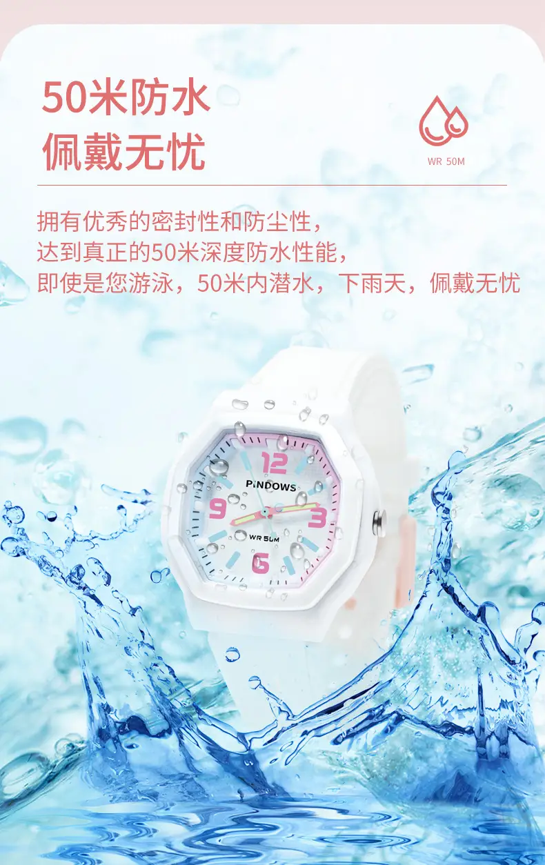 Women's Mint Green Quartz Watch with Green Strap — feature 6