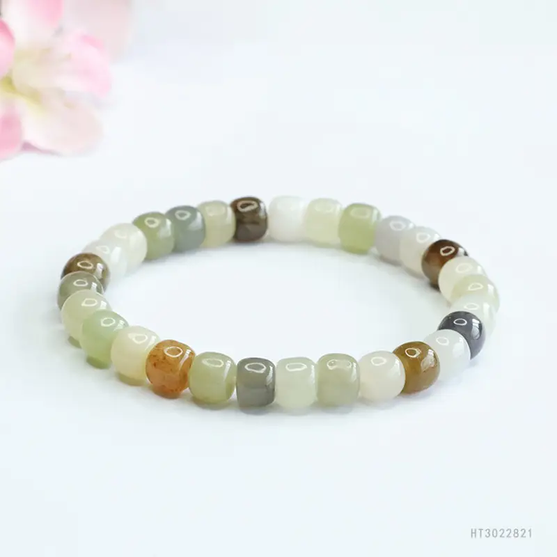 Guan Yu Jade Bracelet Multi-Gemstone Clear Water - Image 3