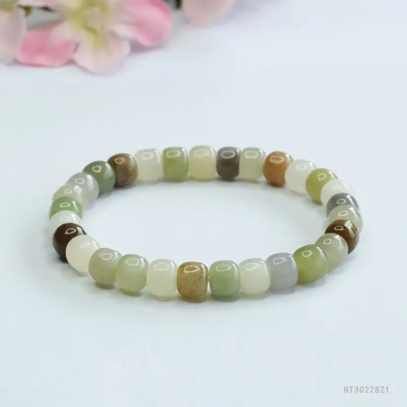 Guan Yu Jade Bracelet Multi-Gemstone Clear Water - Image 4