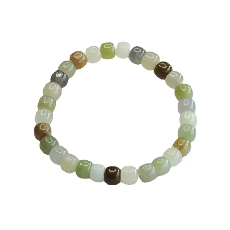 Guan Yu Jade Bracelet Multi-Gemstone Clear Water - Image 6