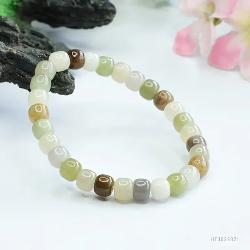Guan Yu Jade Bracelet Multi-Gemstone Clear Water — feature 11