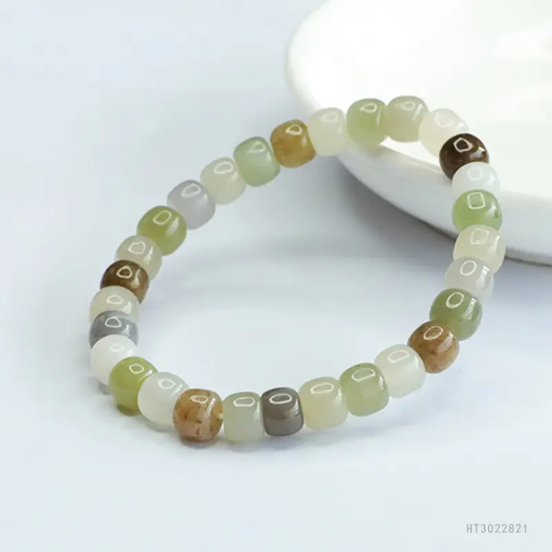 Guan Yu Jade Bracelet Multi-Gemstone Clear Water — feature 8