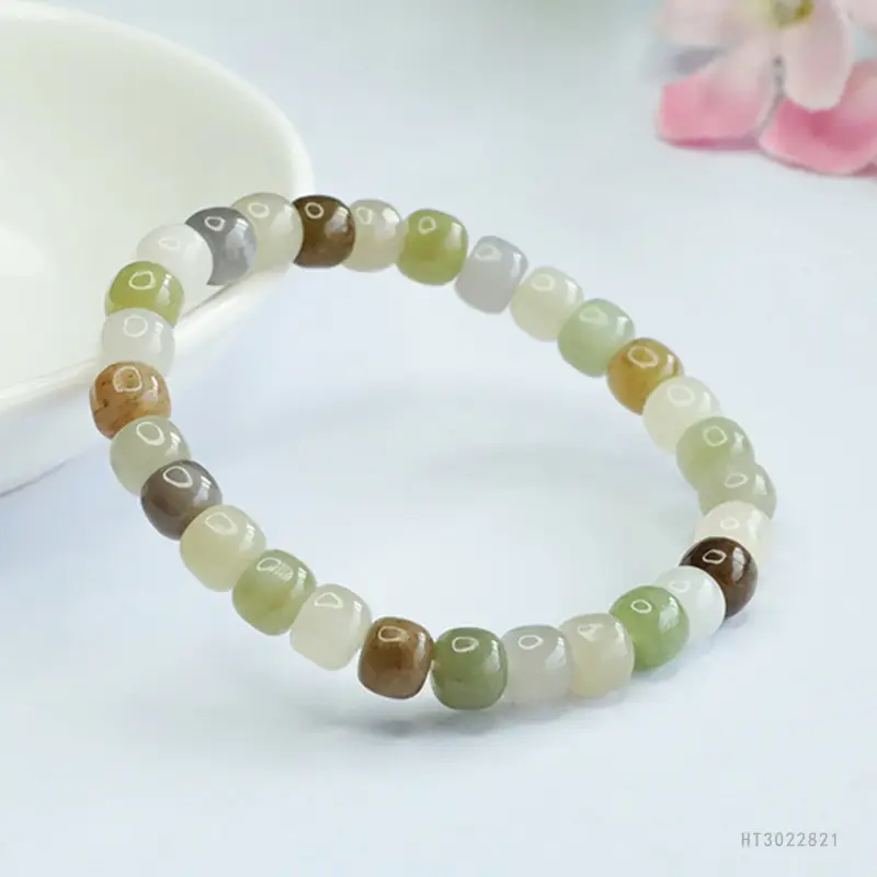 Guan Yu Jade Bracelet Multi-Gemstone Clear Water — feature 9