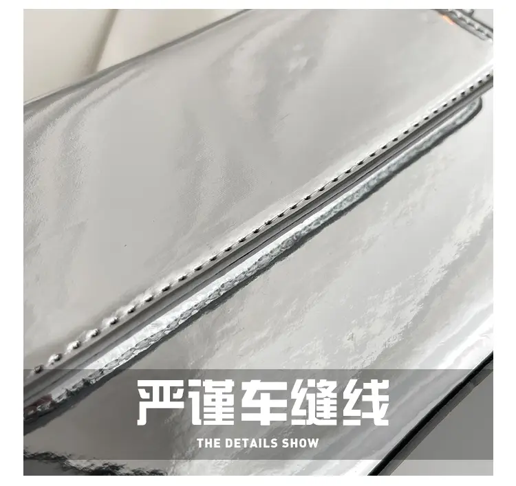 Silver Metallic Messenger Bag for Women Spring Summer 2023 — feature 6