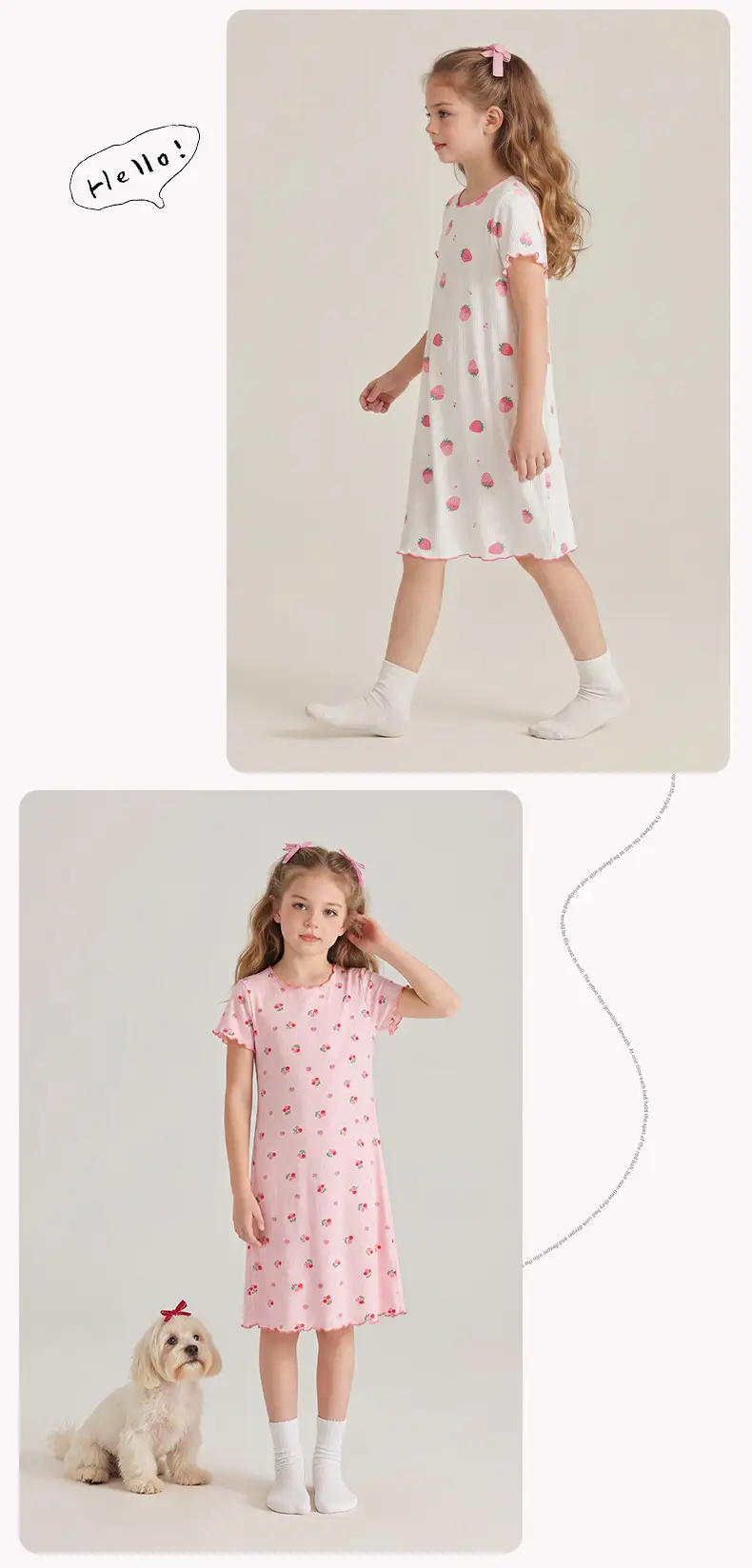 Girls' Summer Ice Silk Nightgown, Thin and Fresh Style Air-Conditioned Home Wear for Baby Girls, Children's Summer Cool Sleepwear — feature 11