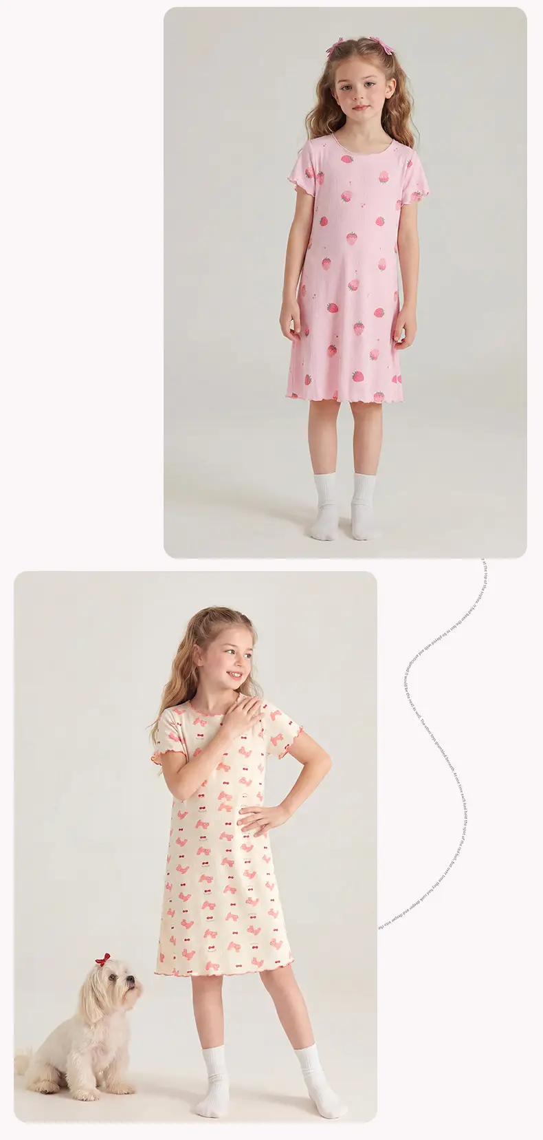 Girls' Summer Ice Silk Nightgown, Thin and Fresh Style Air-Conditioned Home Wear for Baby Girls, Children's Summer Cool Sleepwear — feature 13