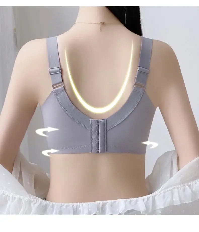 Full Cup Large Chest Shown Small Upper Bracket Underwear for Women to Prevent Sagging Paramilis Soft Steel Ring Thin Adjustable Bra — feature 11