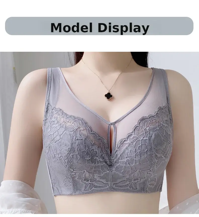 Full Cup Large Chest Shown Small Upper Bracket Underwear for Women to Prevent Sagging Paramilis Soft Steel Ring Thin Adjustable Bra — feature 18