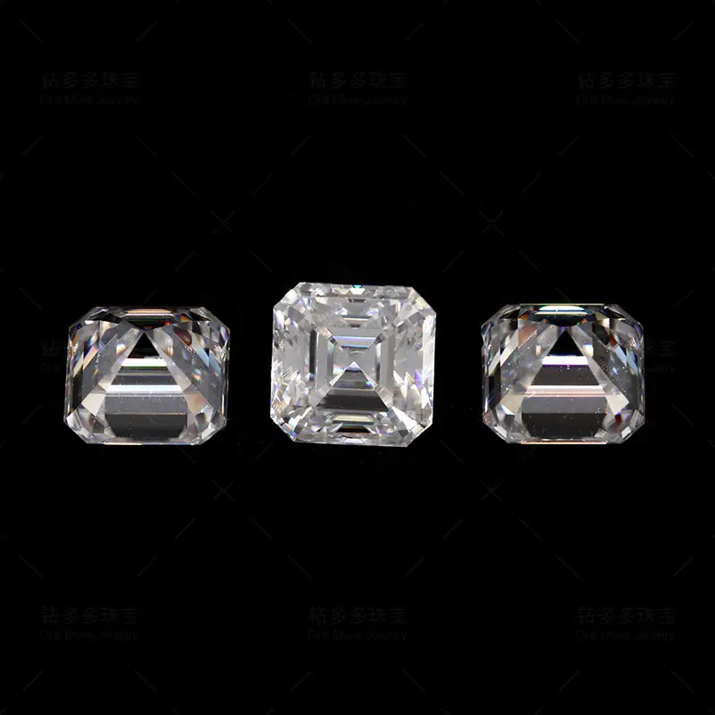 Loose Moissanite Square Cut 7x7mm 2K Clear - Image 3