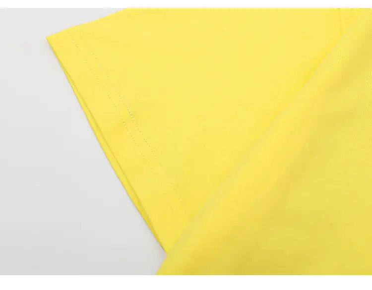 Summer 25 Boys Girls Pure Cotton T-Shirts Yellow — feature 19
